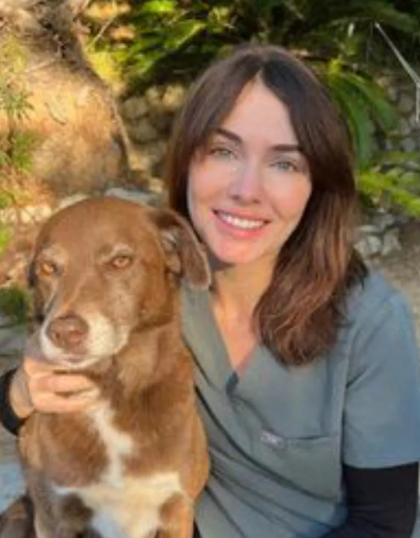 A photo of Dr. Kuntz with their dog